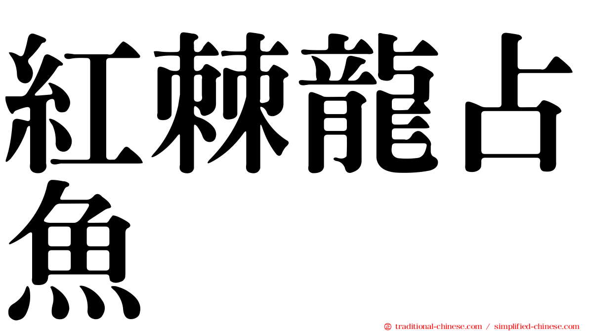 紅棘龍占魚