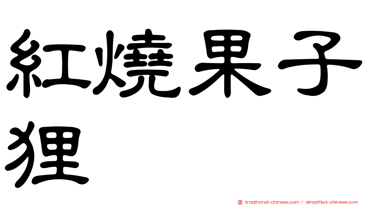 紅燒果子狸