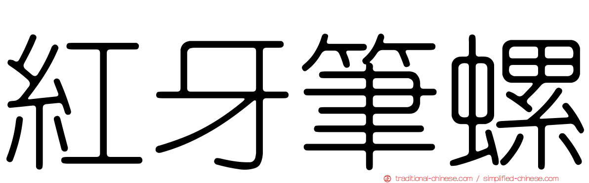 紅牙筆螺