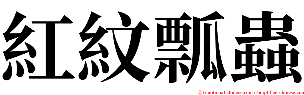 紅紋瓢蟲 serif font