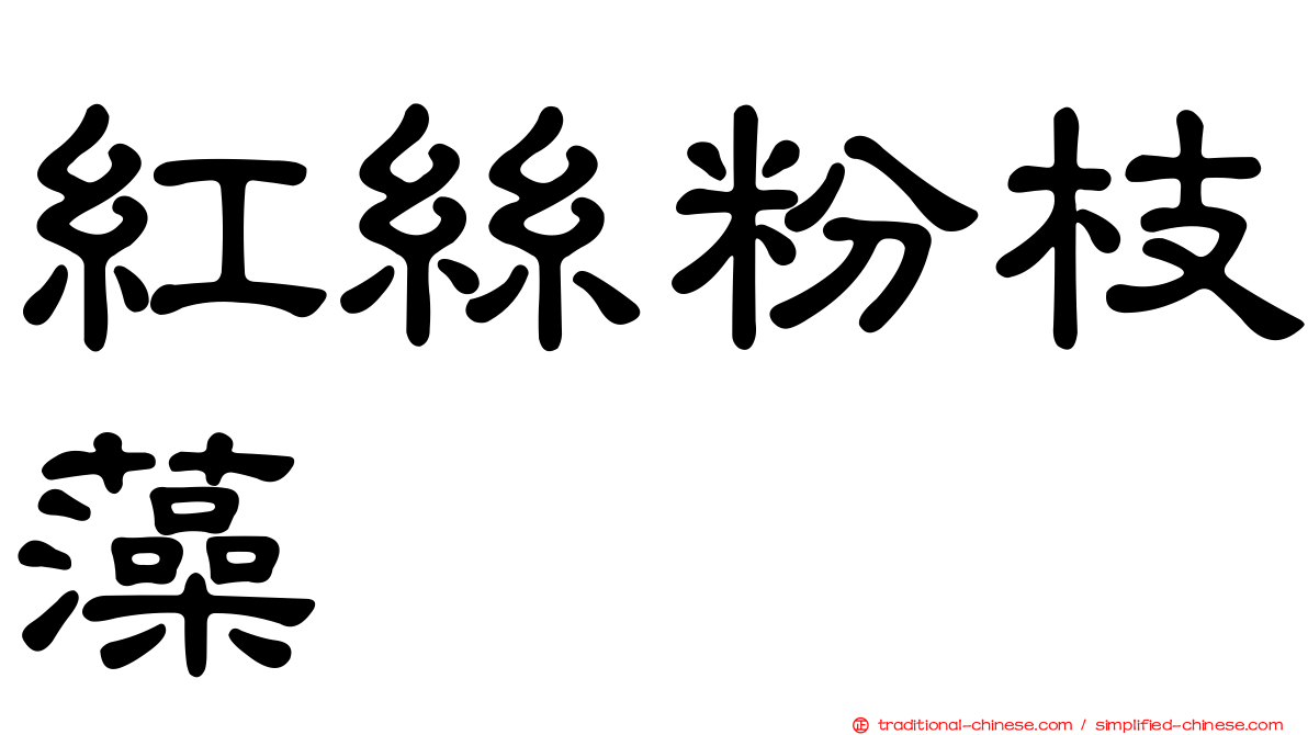 紅絲粉枝藻