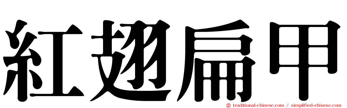 紅翅扁甲