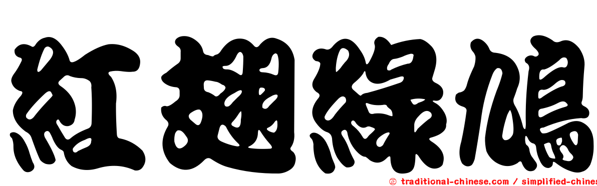 紅翅綠鳩
