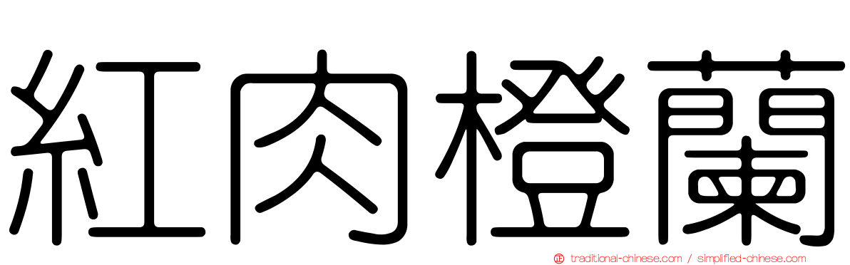 紅肉橙蘭