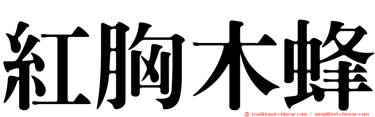紅胸木蜂