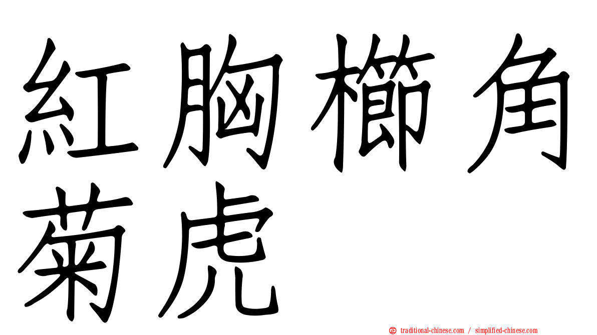 紅胸櫛角菊虎