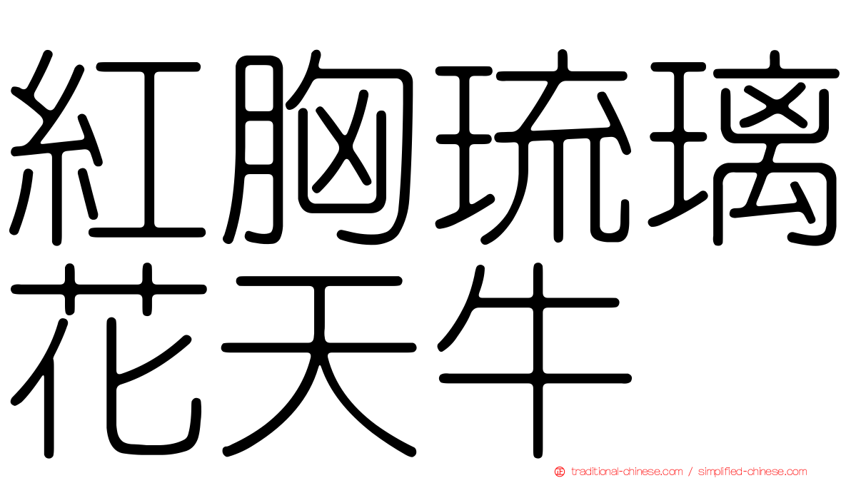 紅胸琉璃花天牛