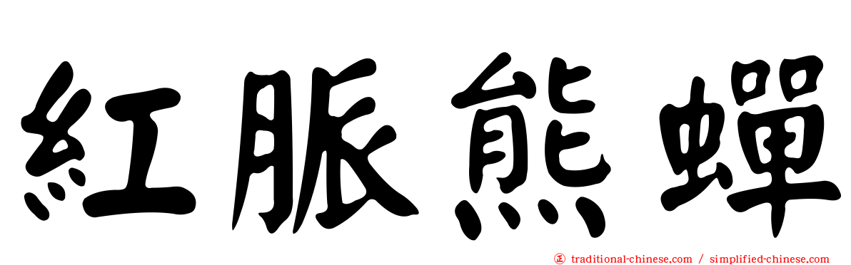 紅脈熊蟬