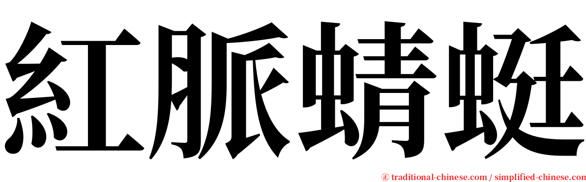 紅脈蜻蜓 serif font