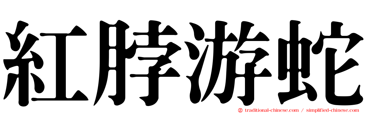 紅脖游蛇
