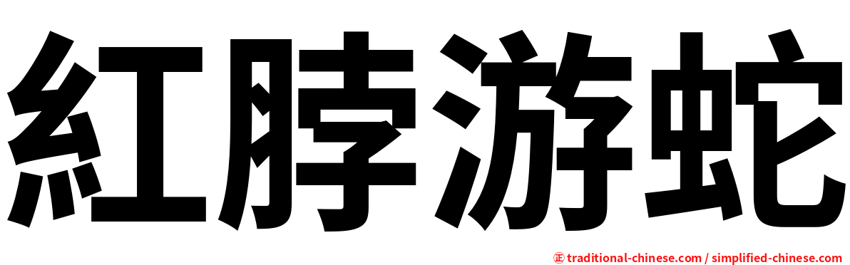 紅脖游蛇