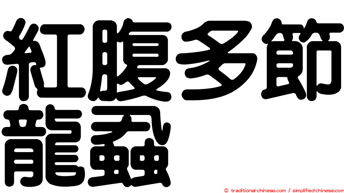 紅腹多節龍蝨