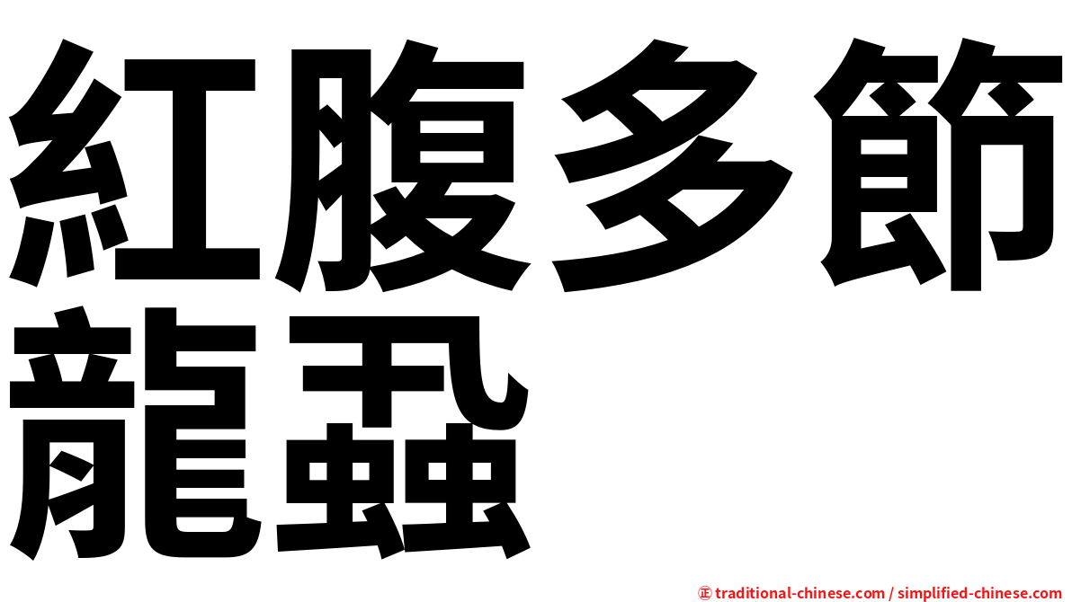 紅腹多節龍蝨