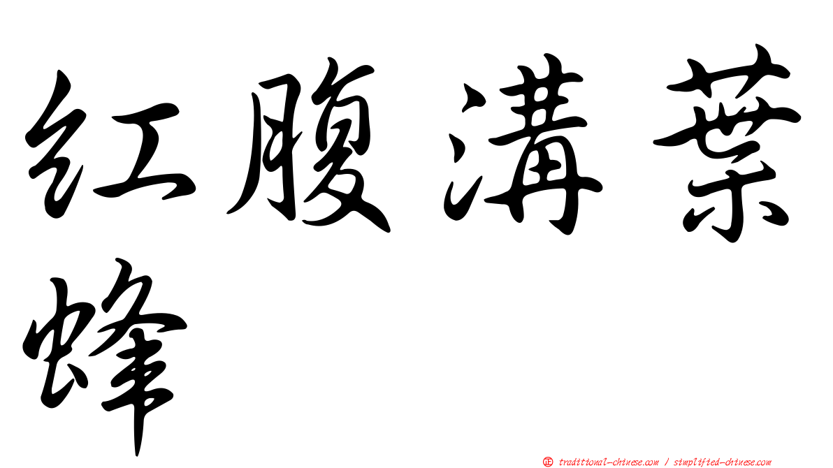 紅腹溝葉蜂