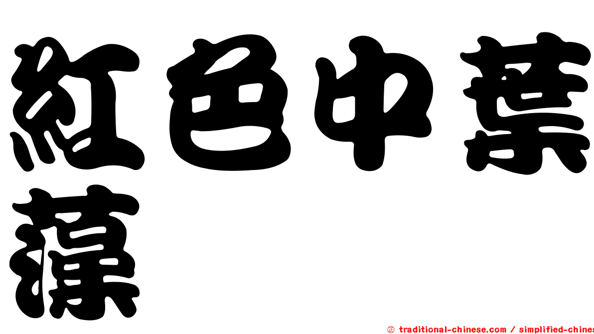 紅色中葉藻