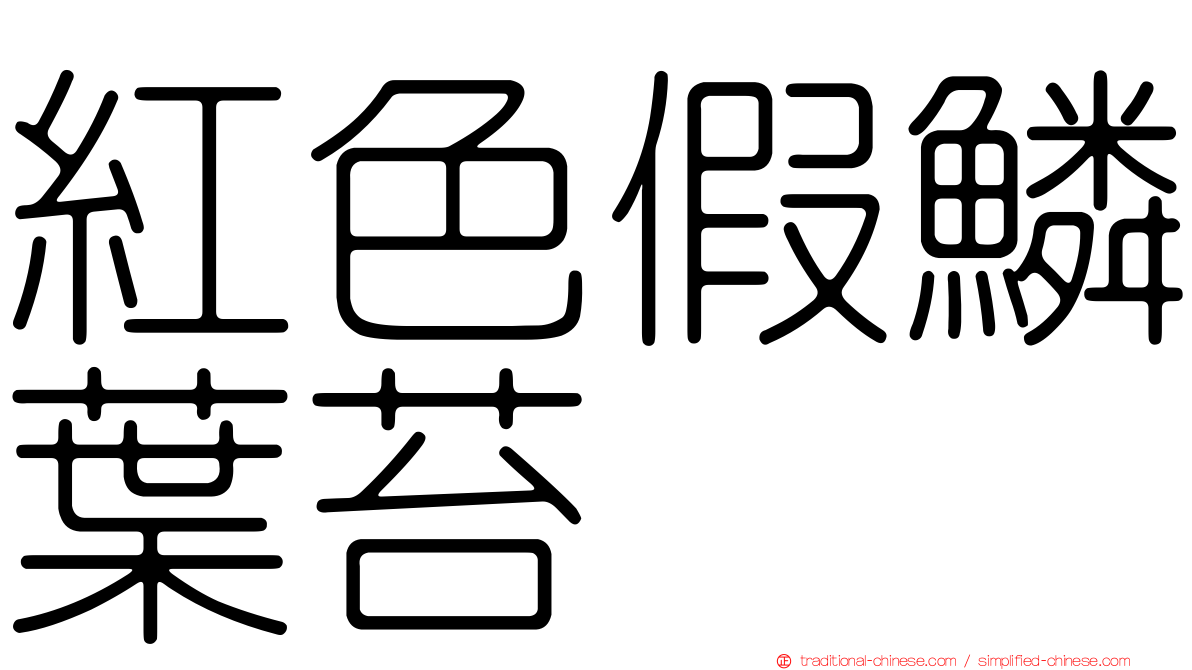紅色假鱗葉苔
