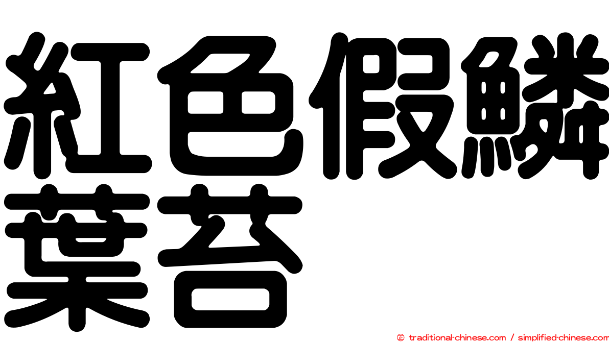 紅色假鱗葉苔