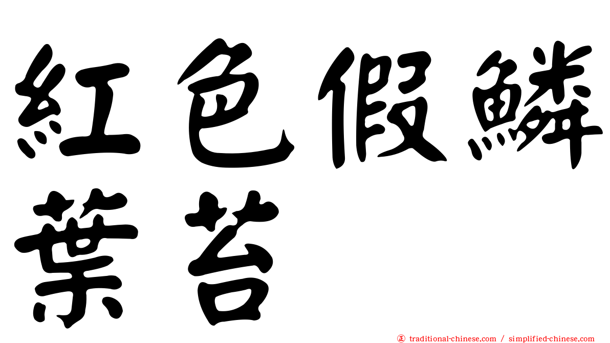 紅色假鱗葉苔