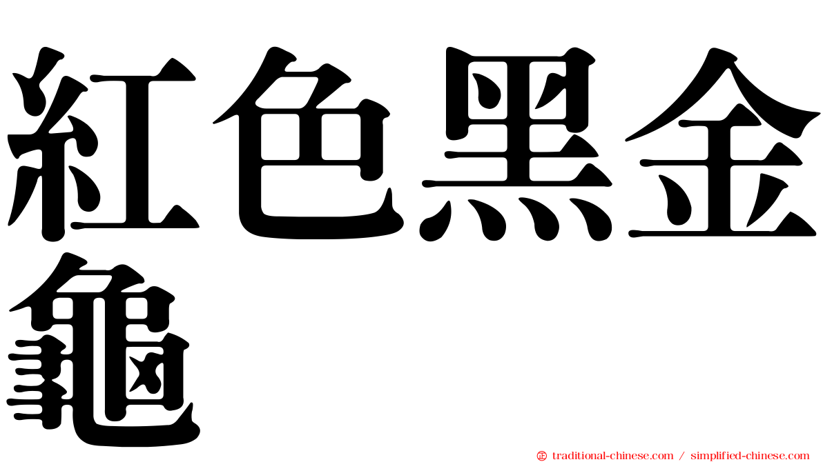 紅色黑金龜