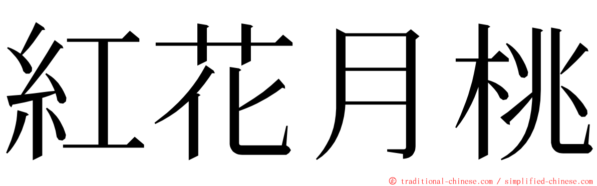 紅花月桃 ming font