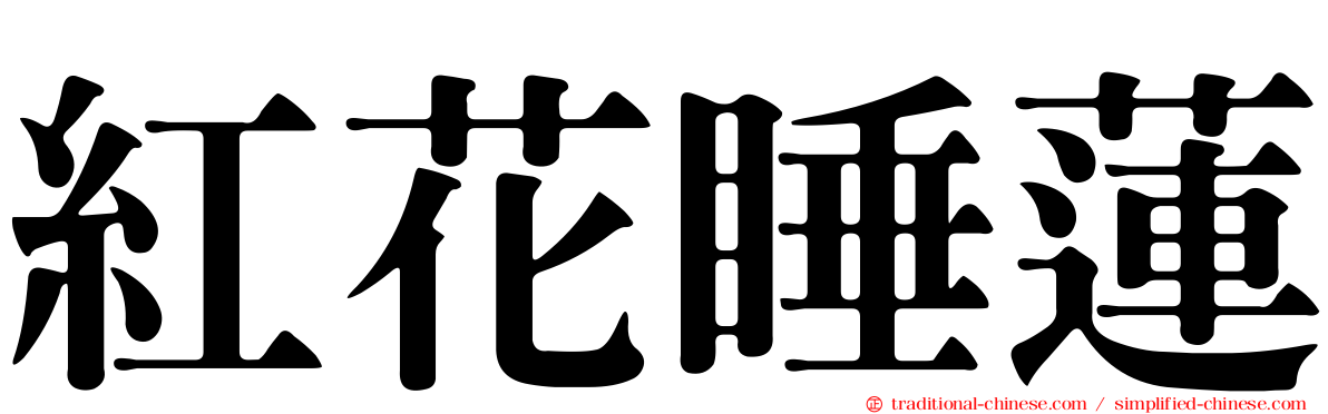 紅花睡蓮
