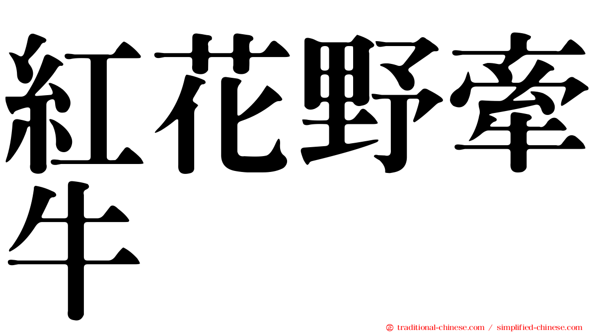 紅花野牽牛