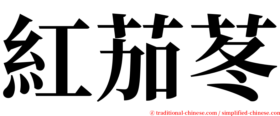 紅茄苳 serif font