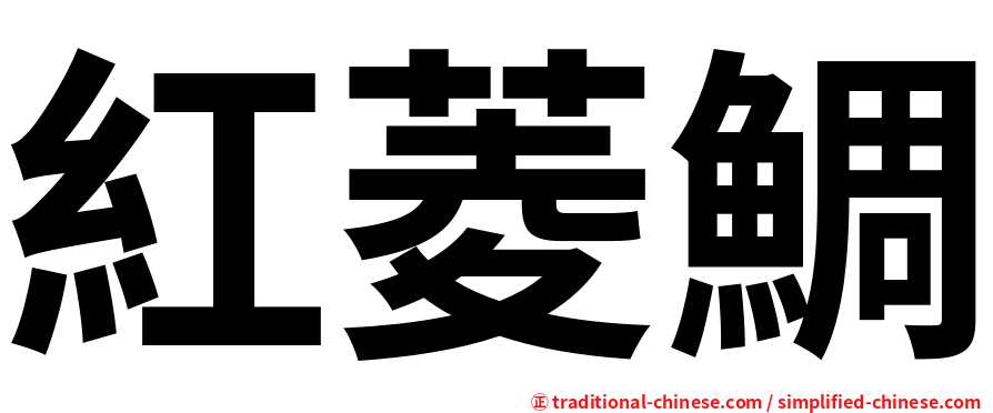 紅菱鯛