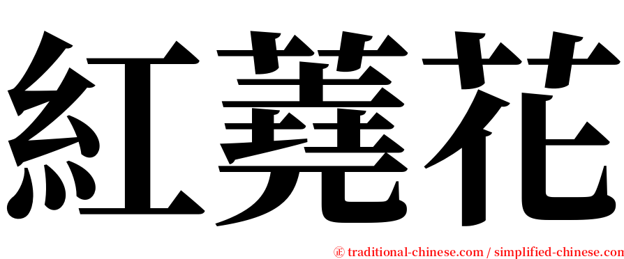 紅蕘花 serif font