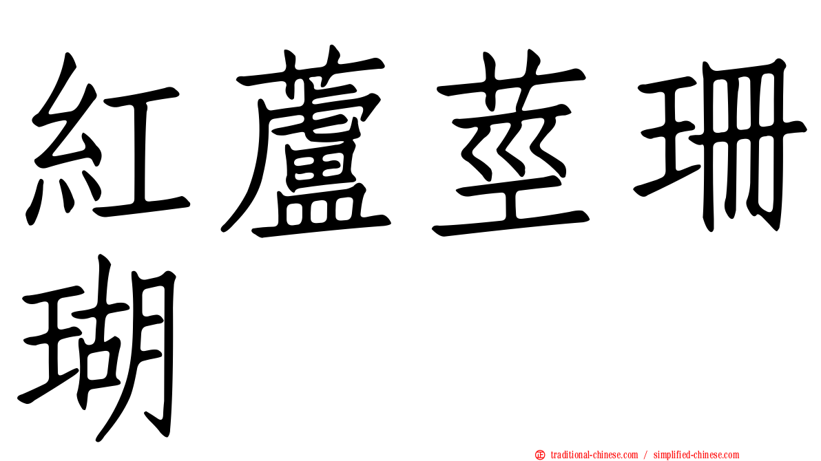 紅蘆莖珊瑚