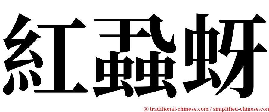 紅蝨蚜 serif font