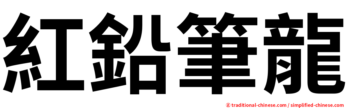 紅鉛筆龍