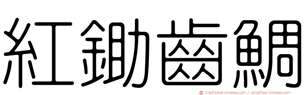 紅鋤齒鯛