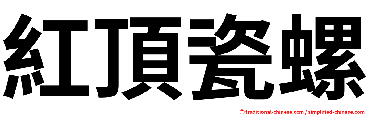 紅頂瓷螺
