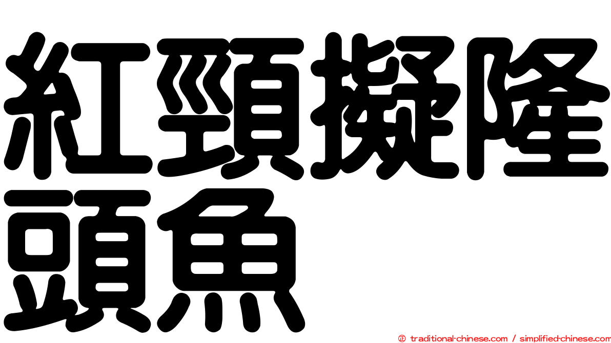 紅頸擬隆頭魚