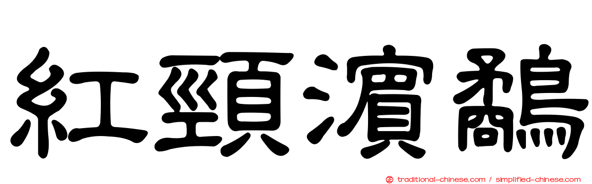紅頸濱鷸