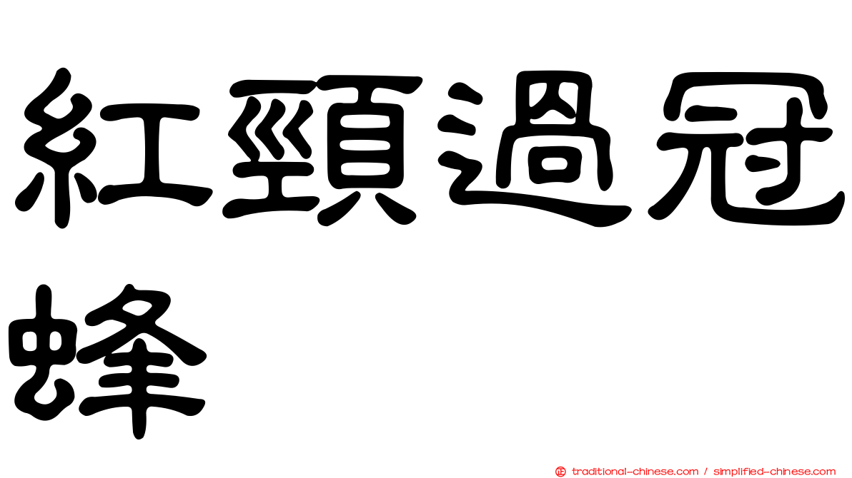 紅頸過冠蜂