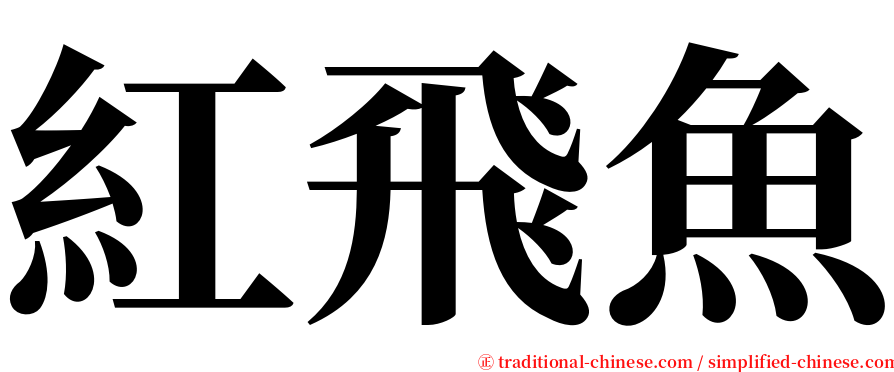 紅飛魚 serif font