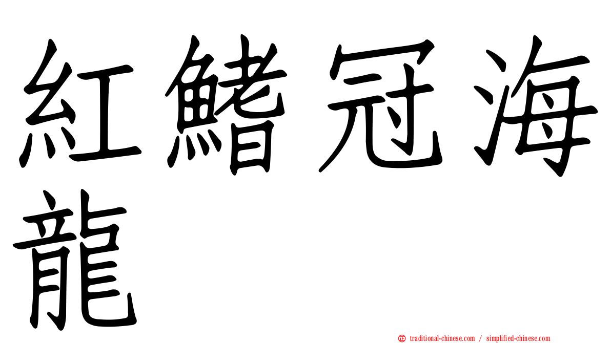 紅鰭冠海龍