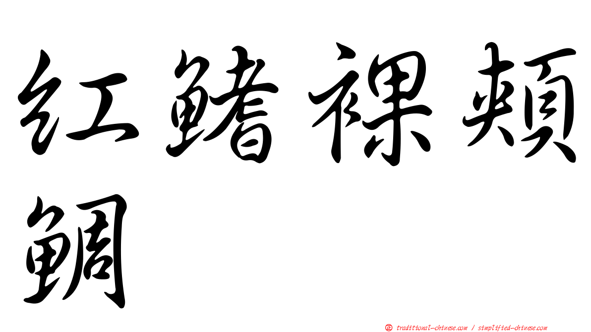 紅鰭裸頰鯛