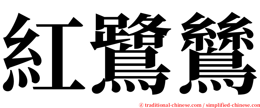 紅鷺鷥 serif font
