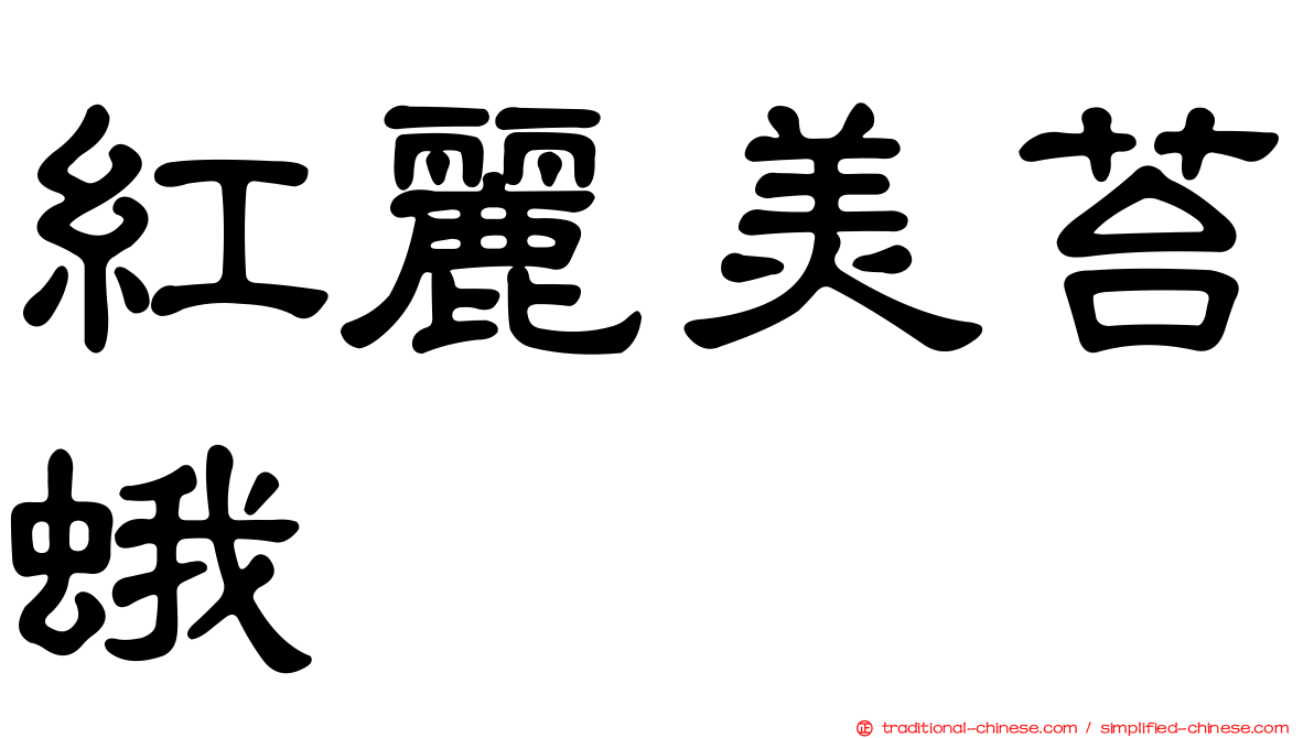 紅麗美苔蛾