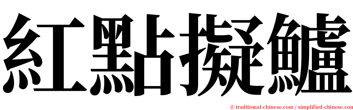 紅點擬鱸 serif font