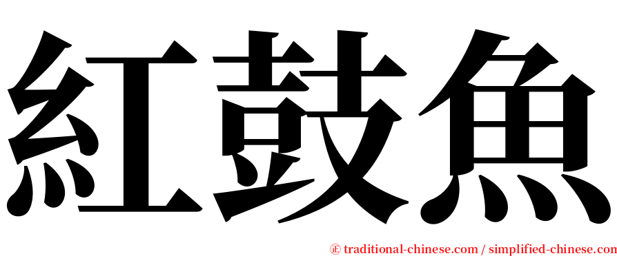 紅鼓魚 serif font
