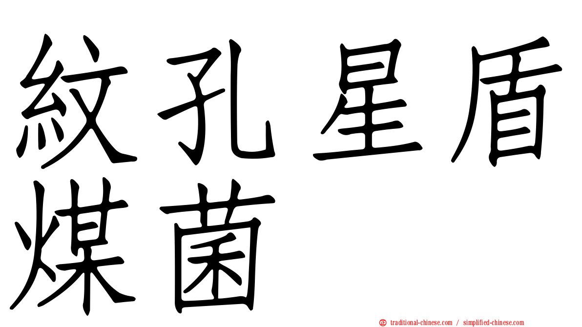 紋孔星盾煤菌
