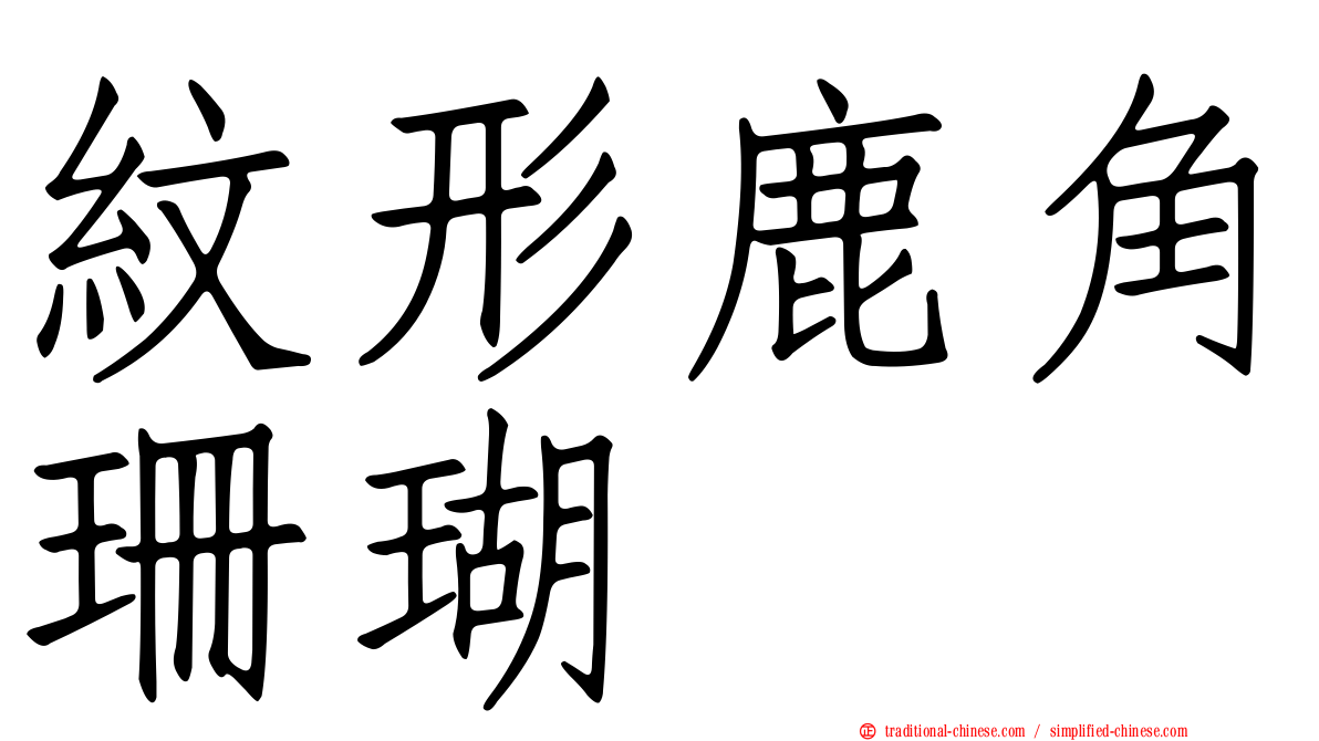 紋形鹿角珊瑚