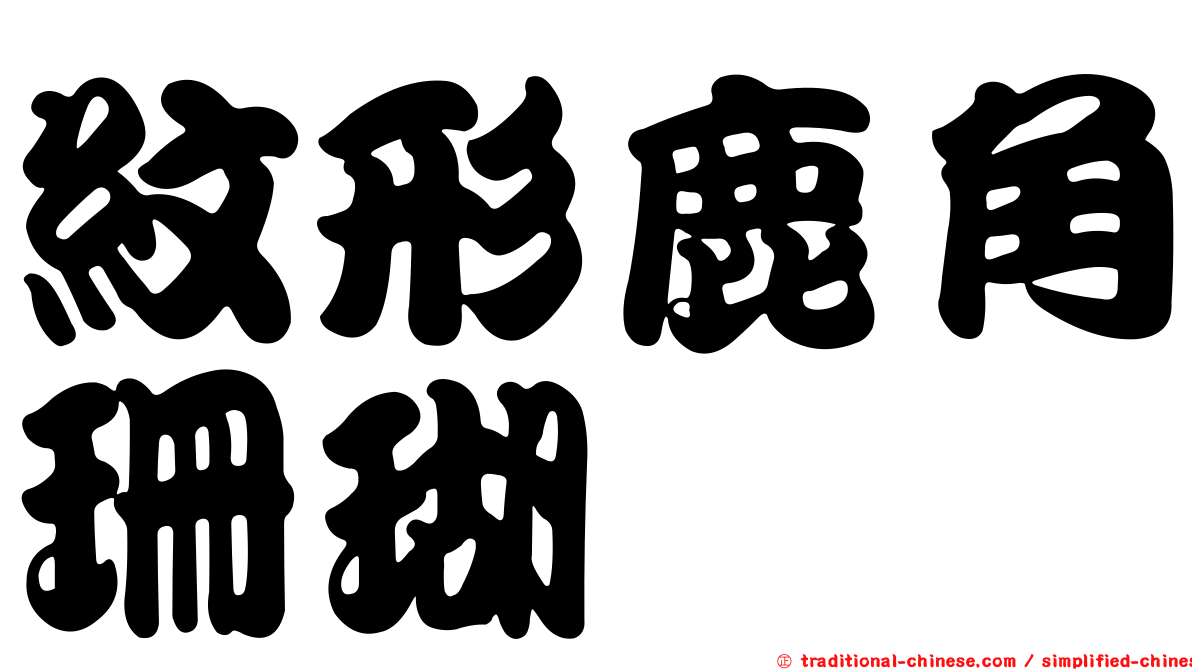 紋形鹿角珊瑚