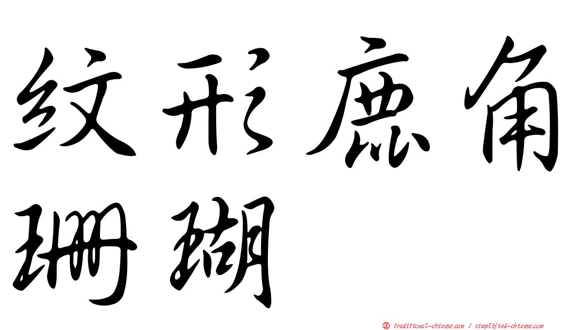紋形鹿角珊瑚