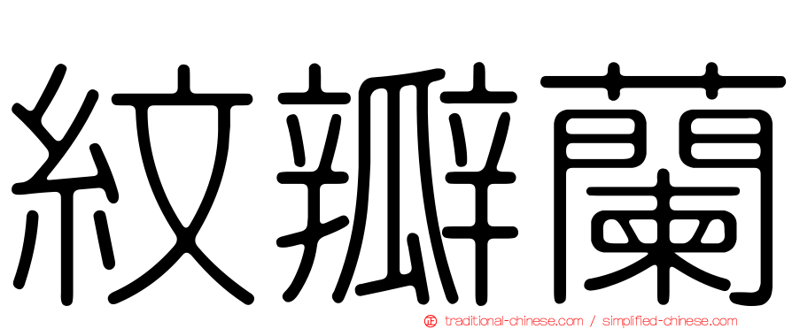 紋瓣蘭