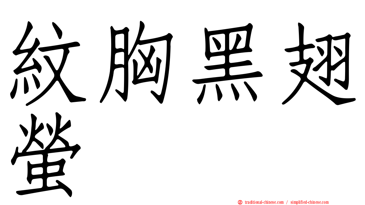 紋胸黑翅螢